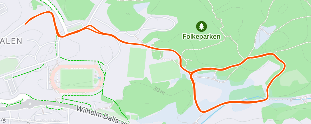 Karte der Aktivität „Evening Run”