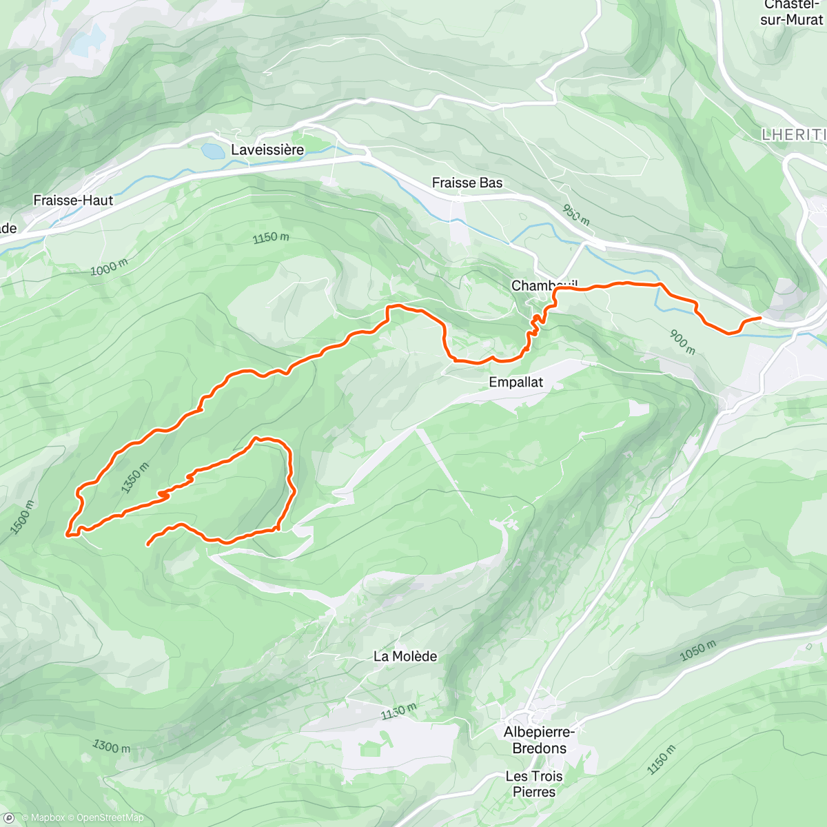 Map of the activity, Sortie VTT dans l'après-midi