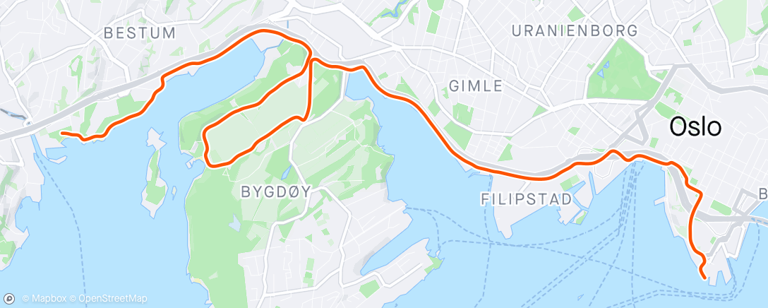 Map of the activity, Eco Trail 10km løp