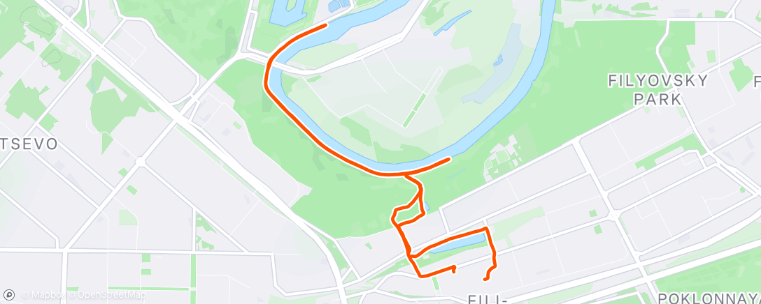 Map of the activity, Morning Run