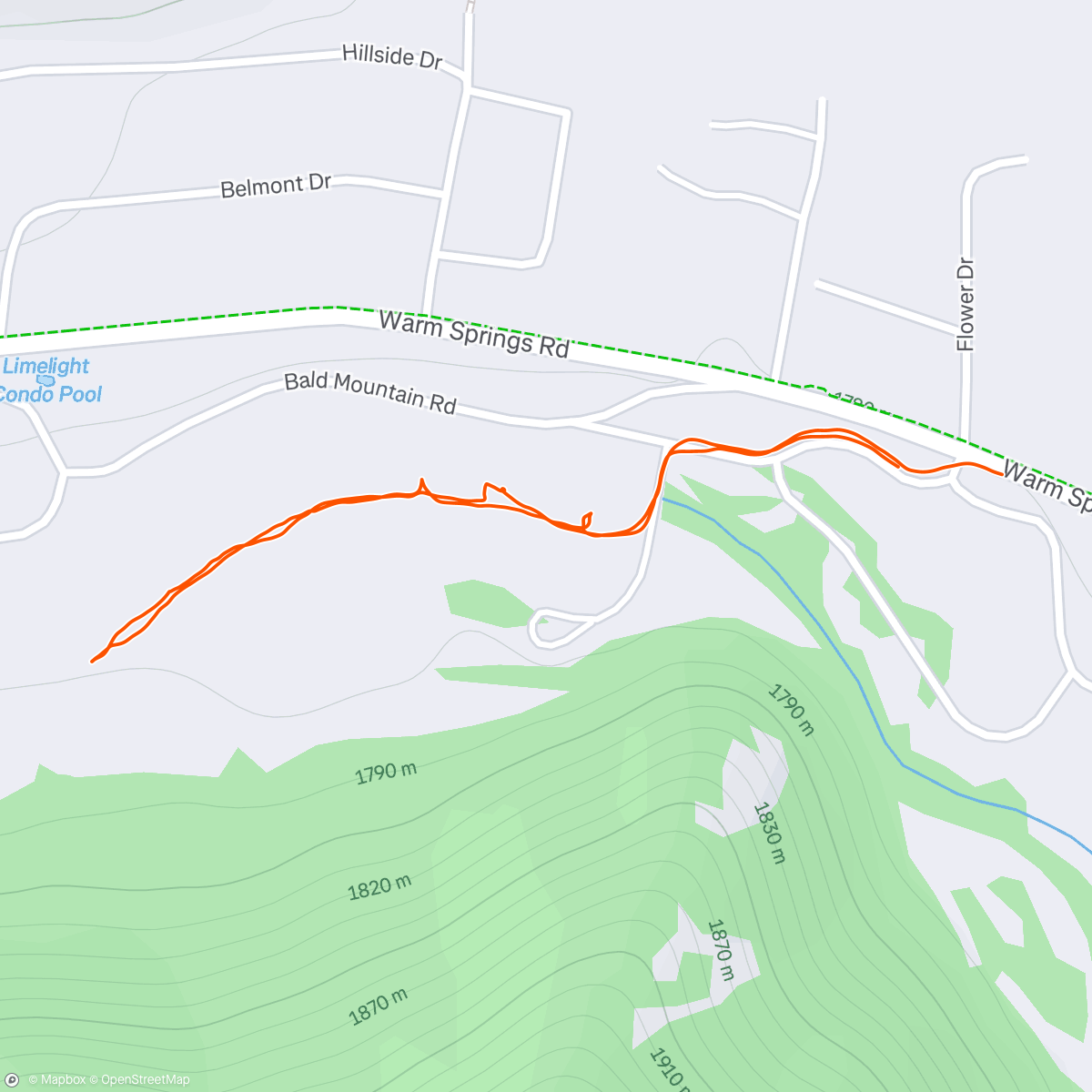 Map of the activity, Morning Walk