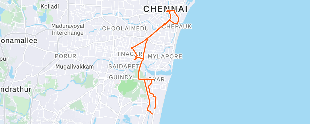 Map of the activity, Lunch Ride