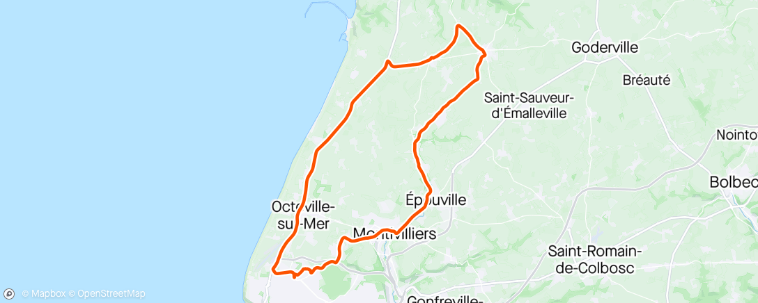 アクティビティ「Sortie vélo le matin」の地図