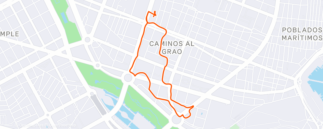 Map of the activity, Afternoon Walk