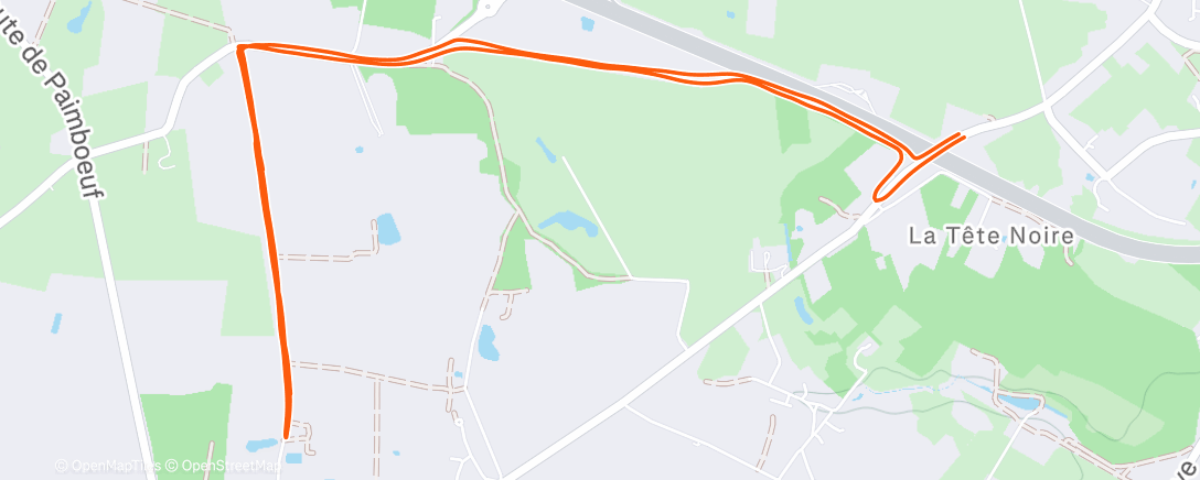 Map of the activity, Course à pied le matin