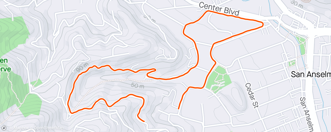 「Mini neighborhood jog」活動的地圖