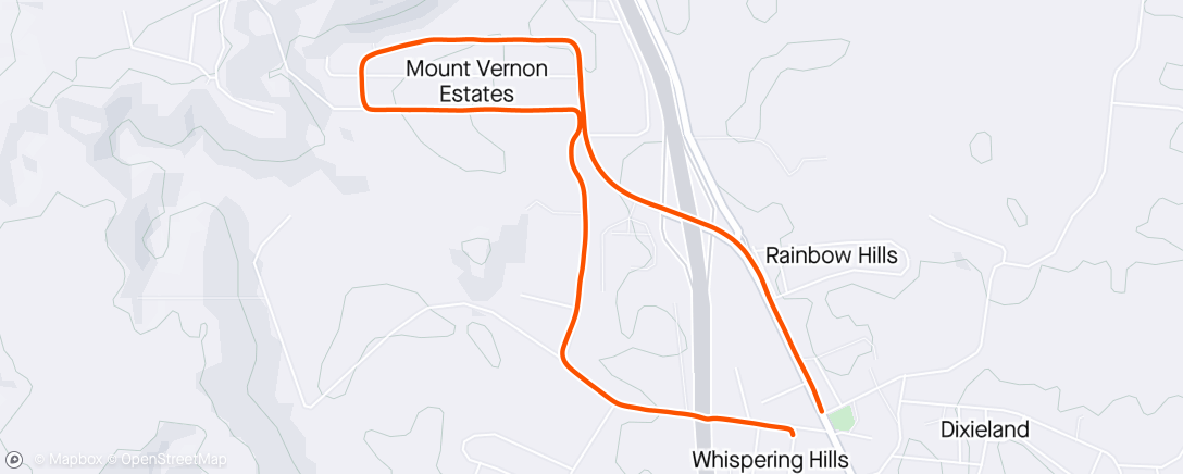 Map of the activity, Morning Run