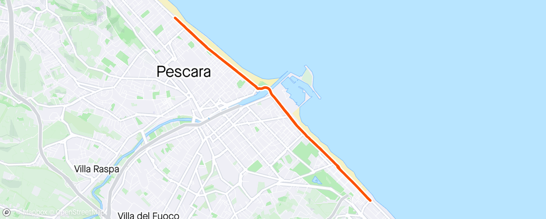 Map of the activity, 10 km di corsa lenta - slow run