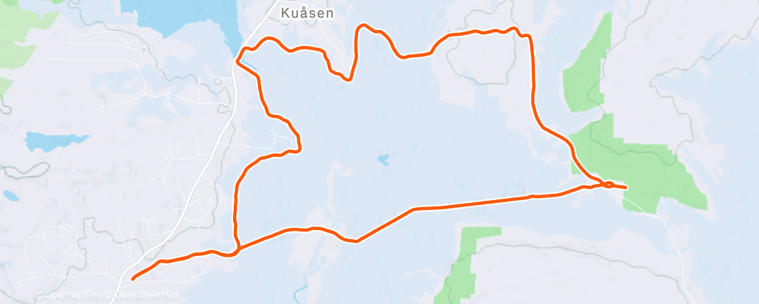 Map of the activity, Skøyting i snøvær