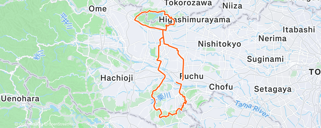 Map of the activity, 朝のライド