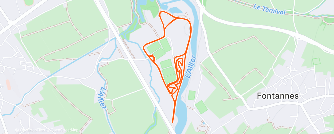 Map of the activity, Duathlon à Brioude