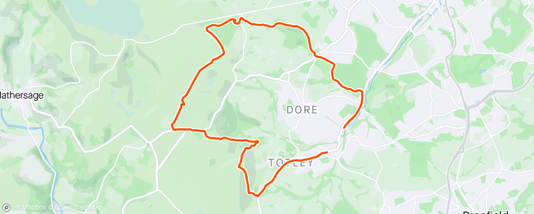 Map of the activity, First ride in shorts 😄