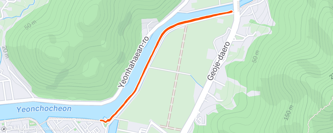 Map of the activity, Morning Walk