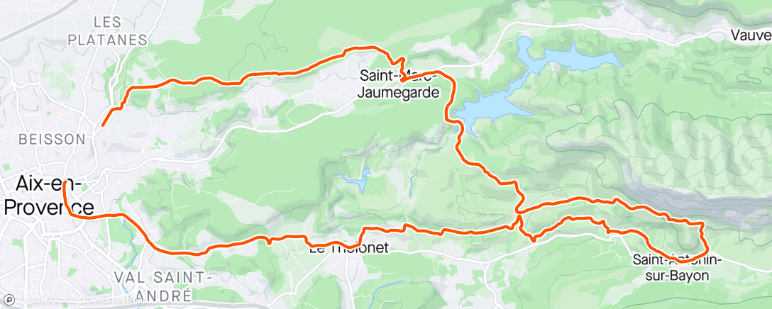 Map of the activity, Ride avec le J