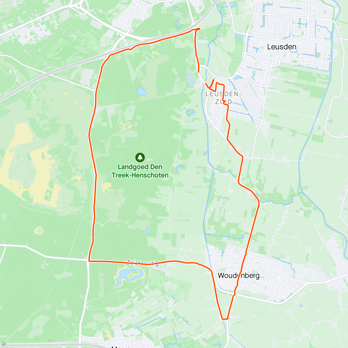 Map of the activity, Miles eerste halve
