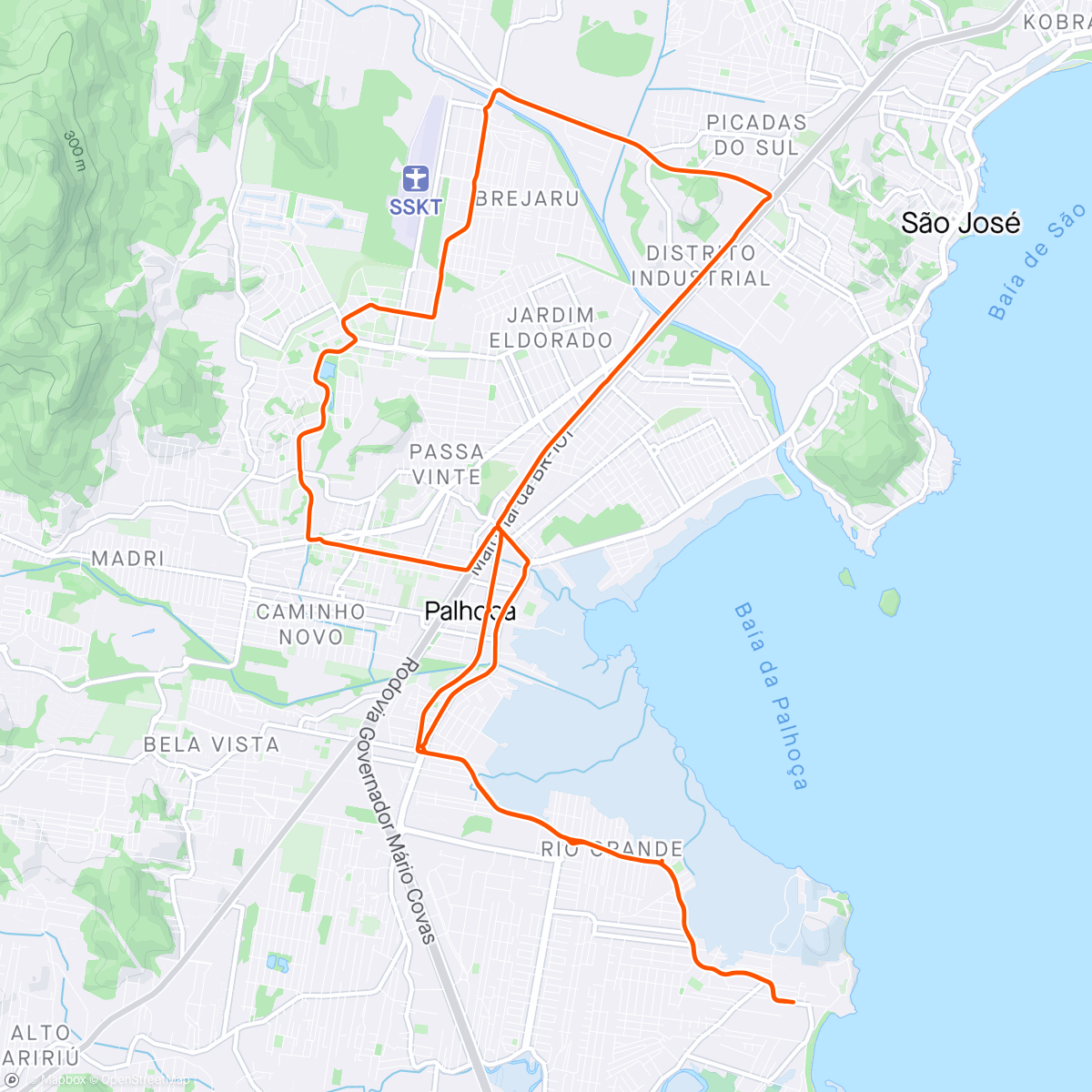 Map of the activity, Pedal de recuperação