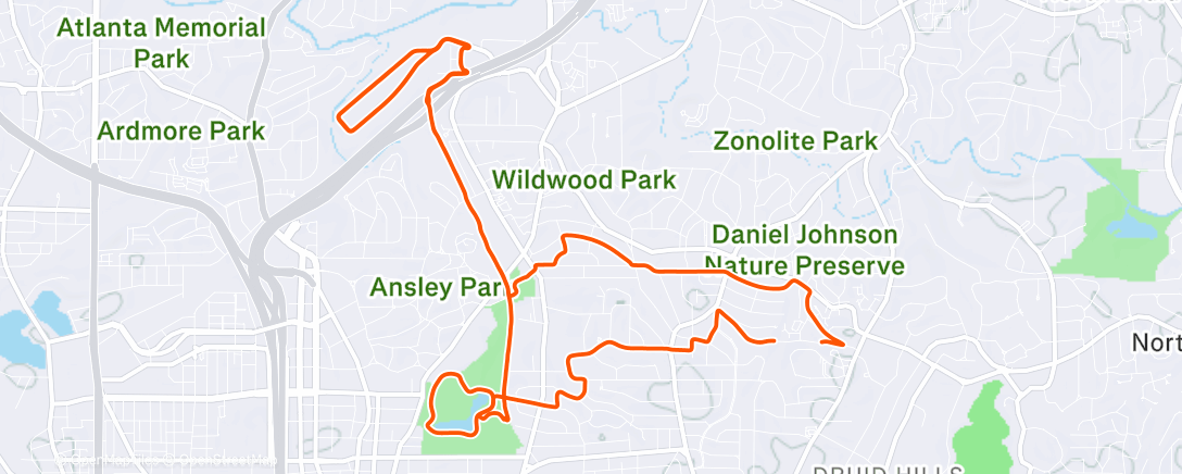 Map of the activity, Afternoon Ride