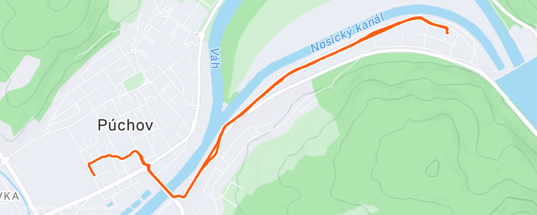 Map of the activity, Night Ride