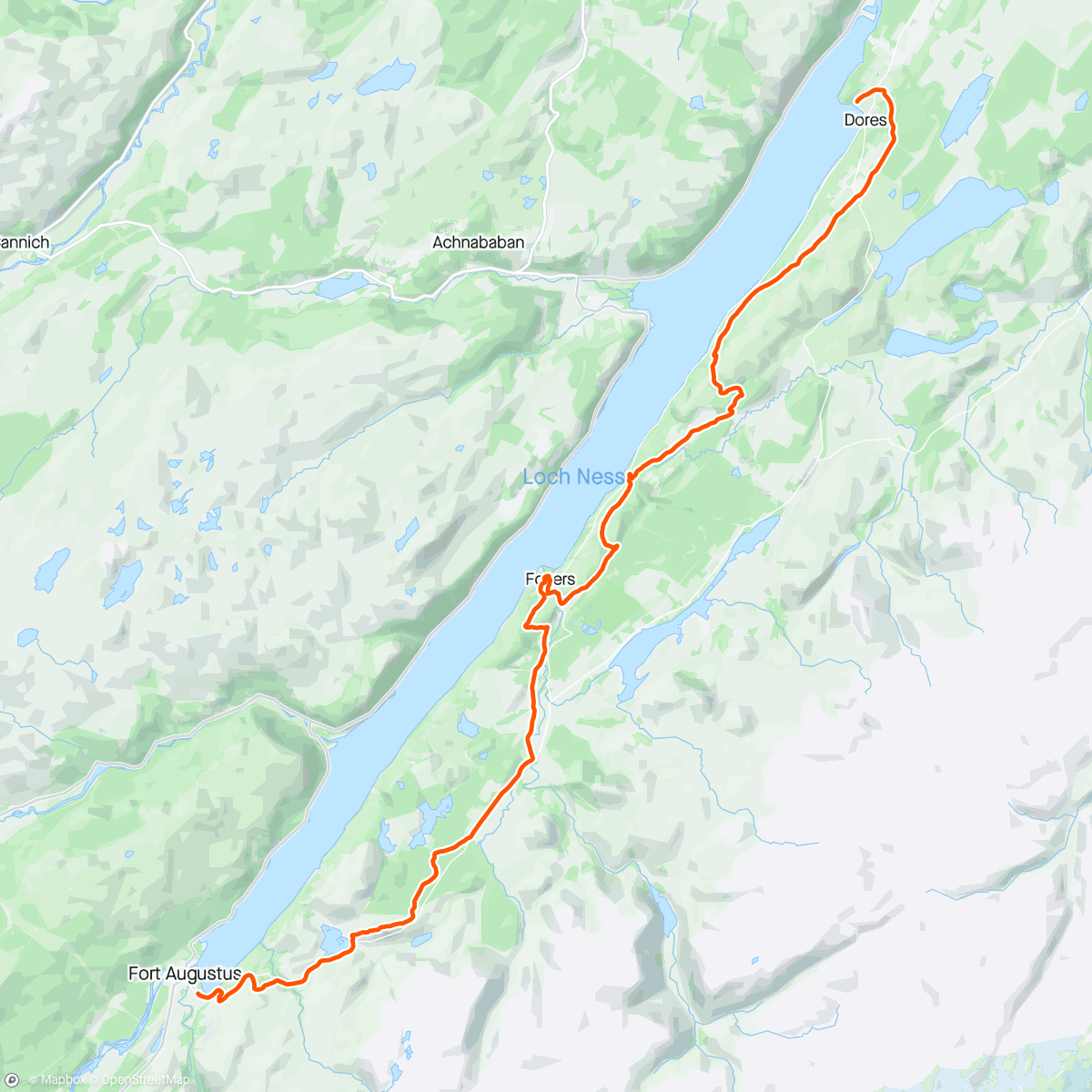Map of the activity, Ultra-X Scotland 50k!