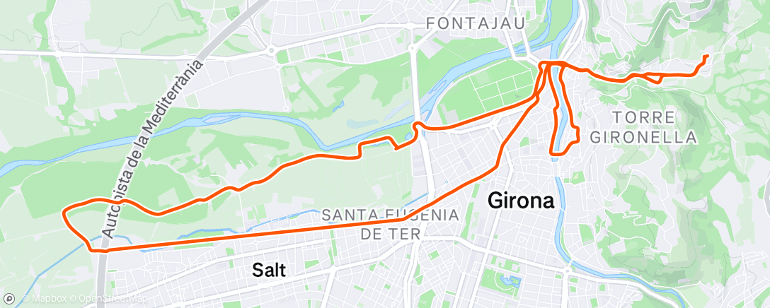Map of the activity, Lunch Ride