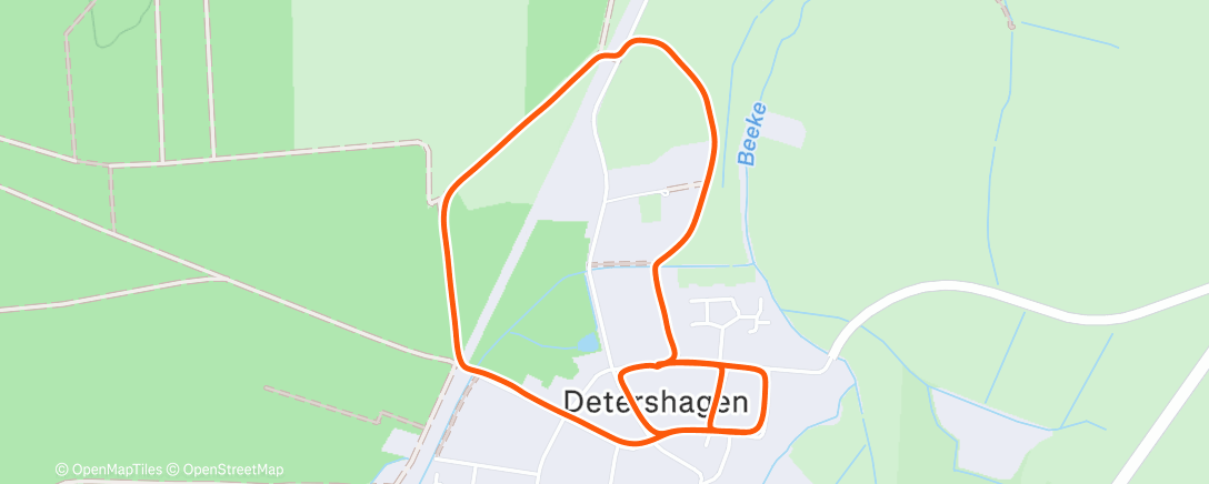 Map of the activity, Afternoon Walk