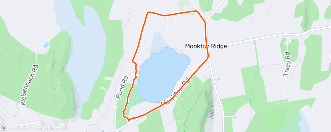 Map of the activity, Evening Run
