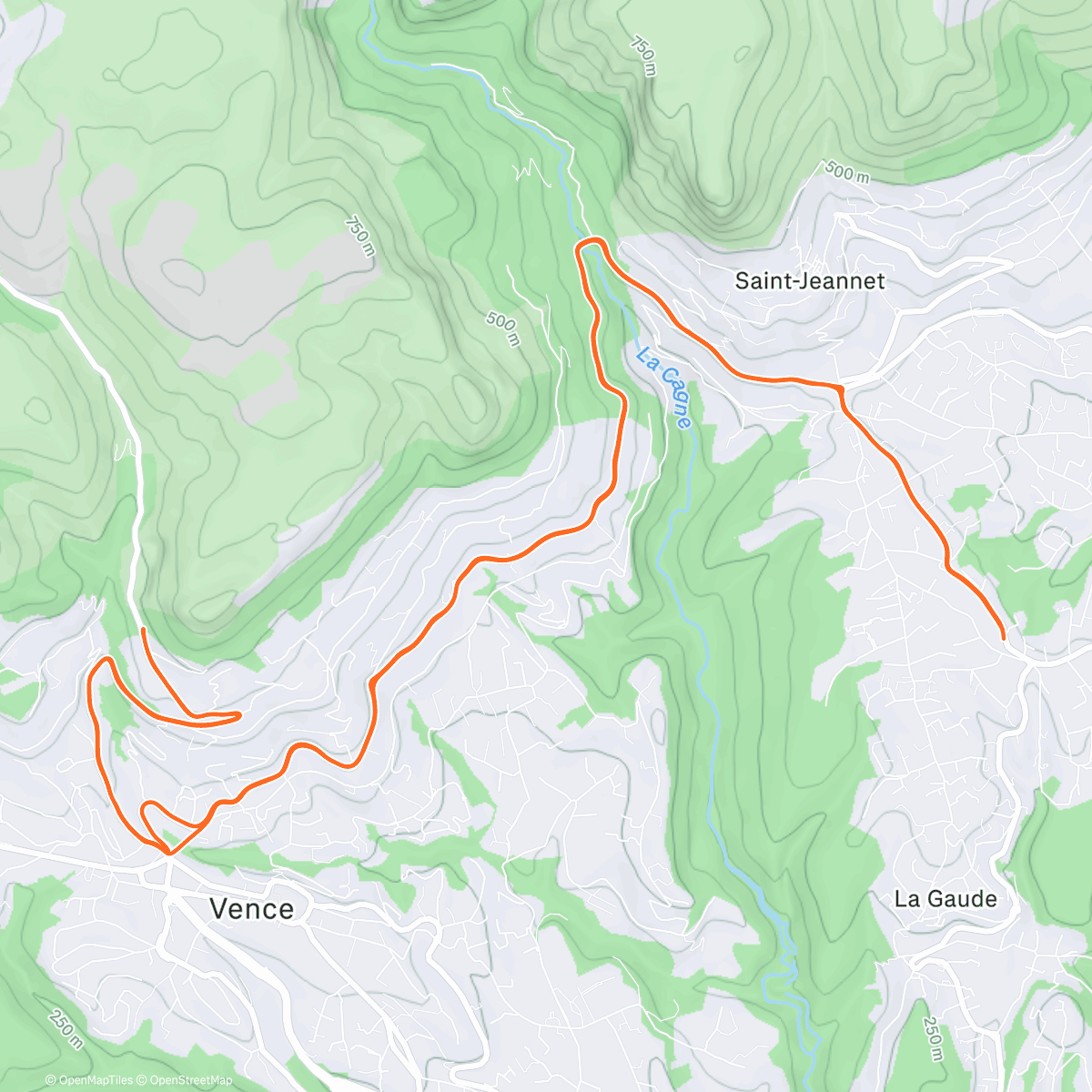 Map of the activity, MGA 1962 Ride