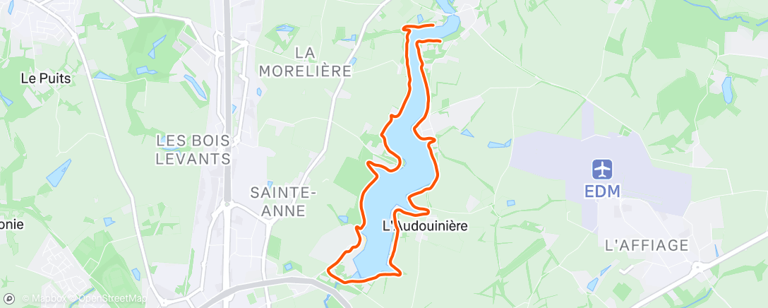 Map of the activity, Course à pied dans l'après-midi