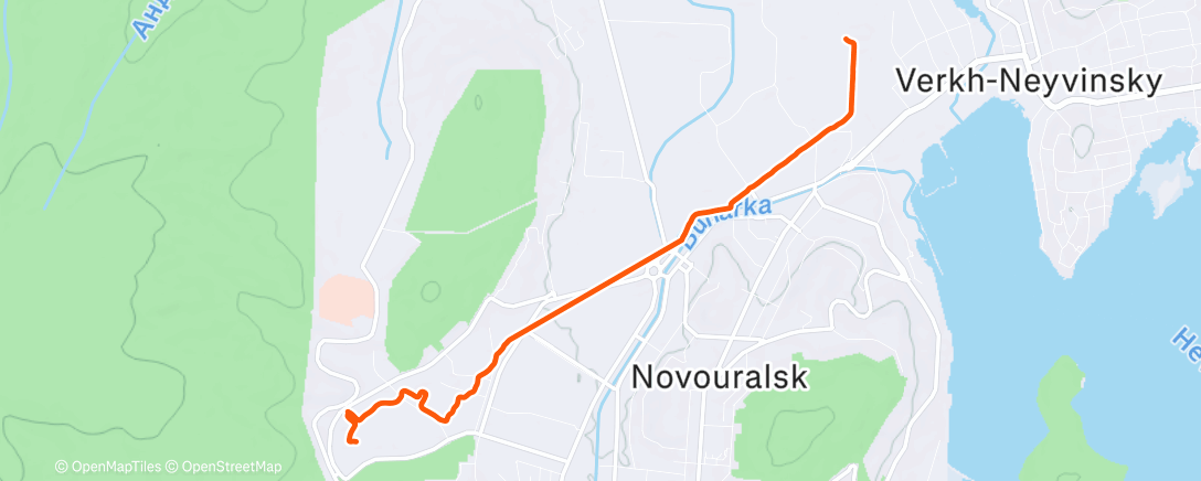 Map of the activity, Вечерняя прогулка
