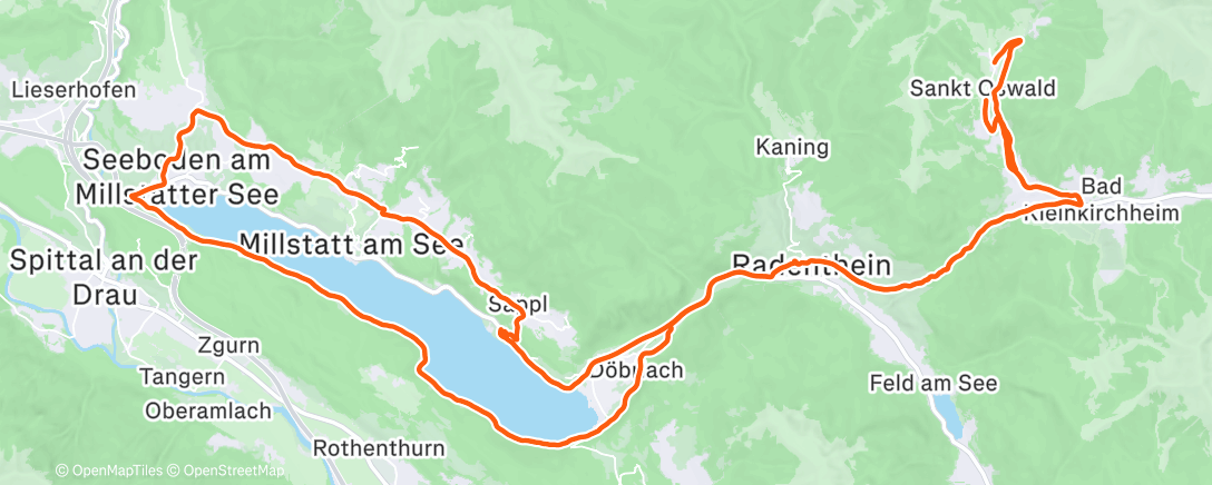 Map of the activity, Radfahren