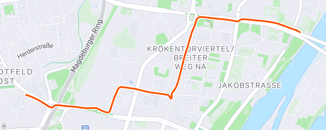 Map of the activity, Fahrt am Nachmittag