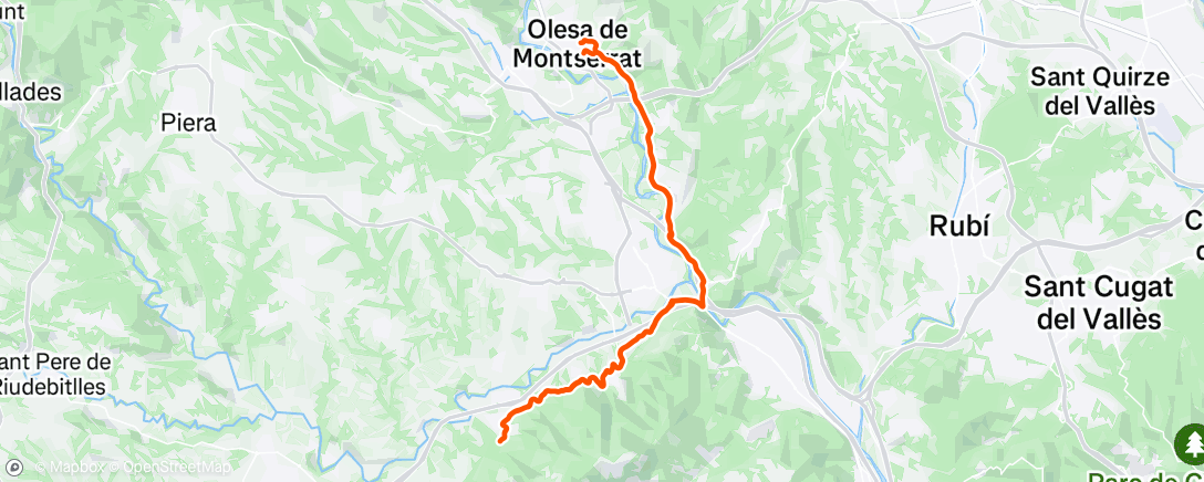 Map of the activity, Bicicleta por la mañana