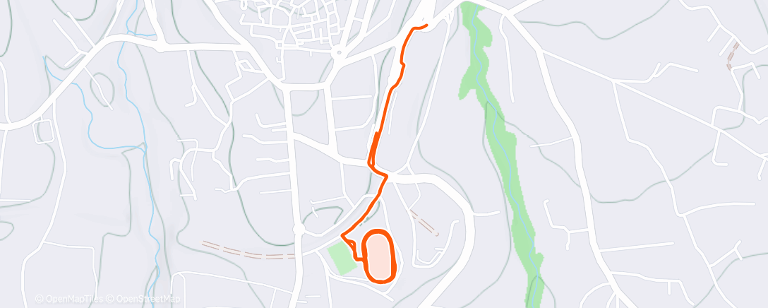 Map of the activity, Afternoon Run