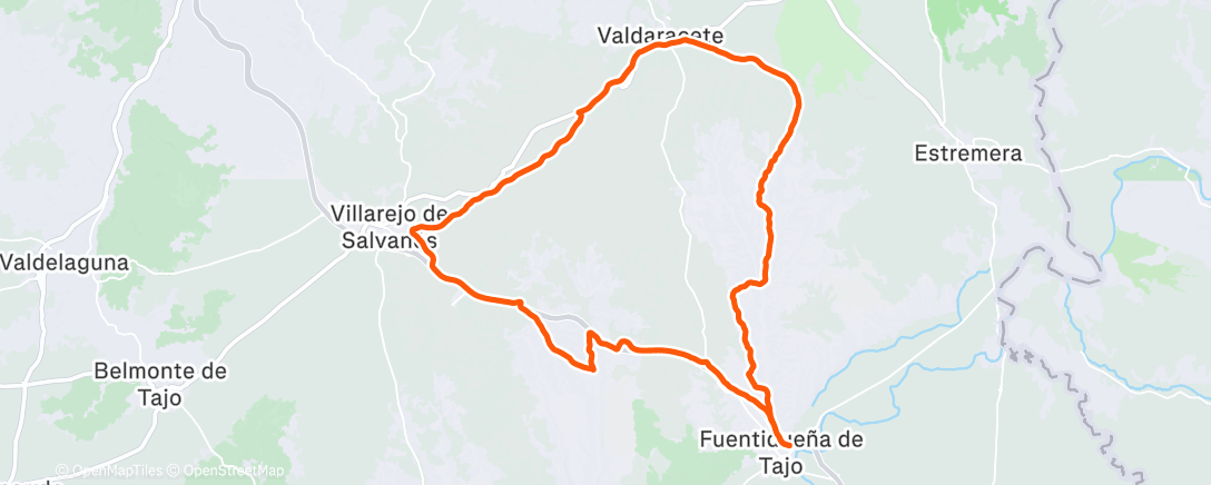 Mappa dell'attività Bicicleta a la hora del almuerzo