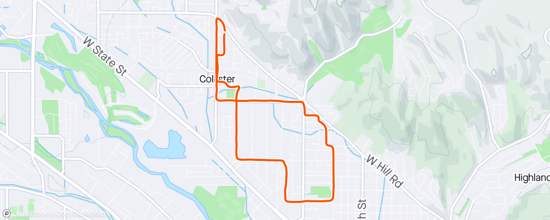Map of the activity, Double dog jog