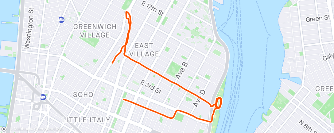 Map of the activity, mile, 2x1k, mile, 600