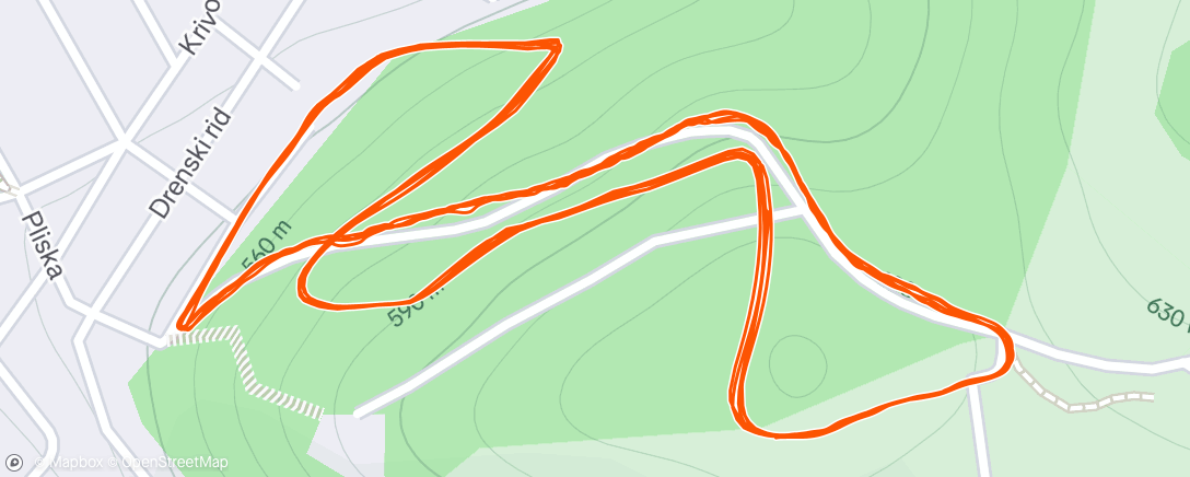 Map of the activity, Afternoon Mountain Bike Ride