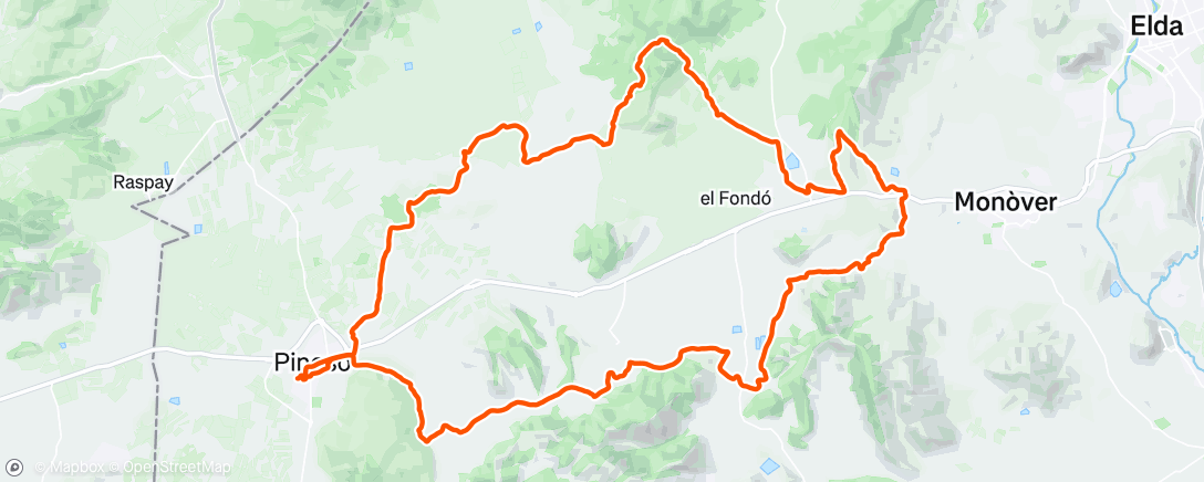 Map of the activity, Bicicleta de montaña matutina