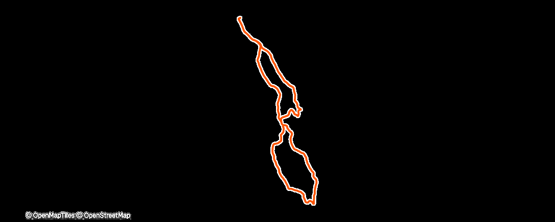 Map of the activity, Afternoon Trail Run