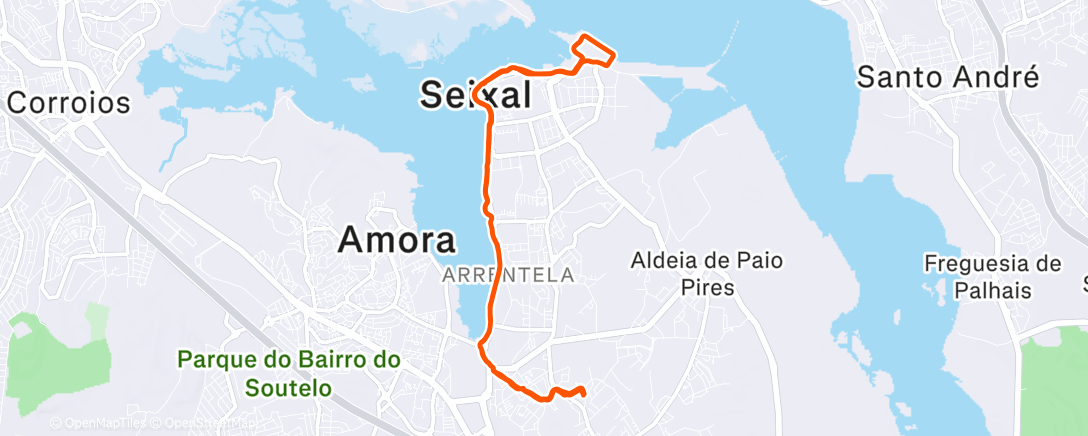 Map of the activity, Corrida Longa Suave
