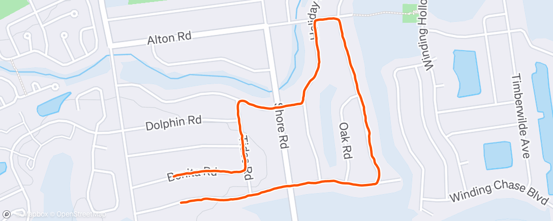 Map of the activity, Walking with Dusty