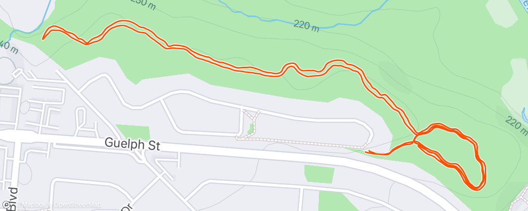 Map of the activity, Afternoon Hike