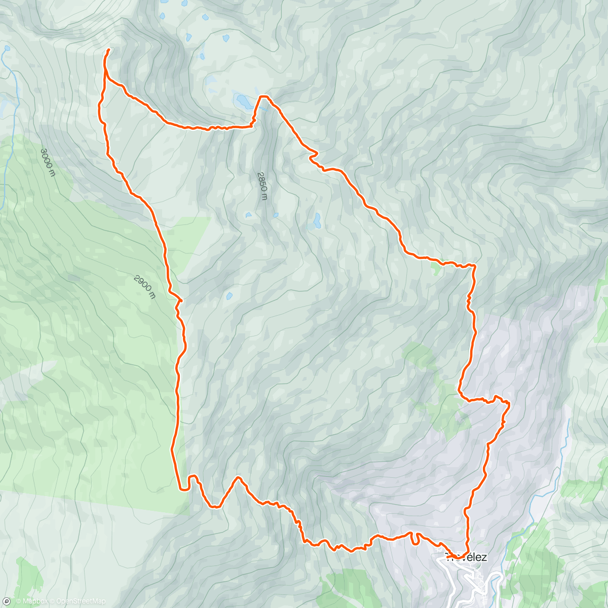 Map of the activity, Mulhacén