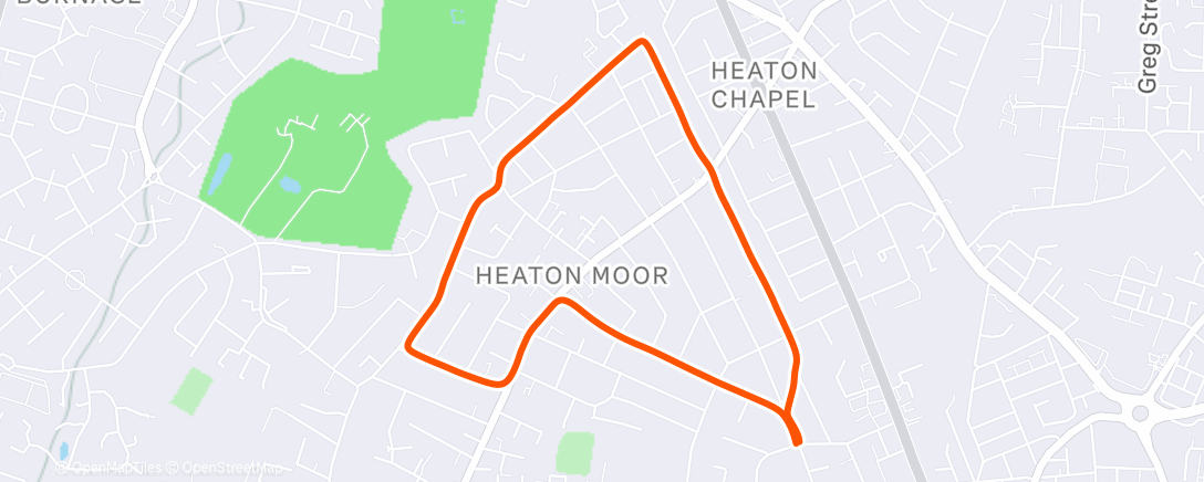 Map of the activity, Morning Run