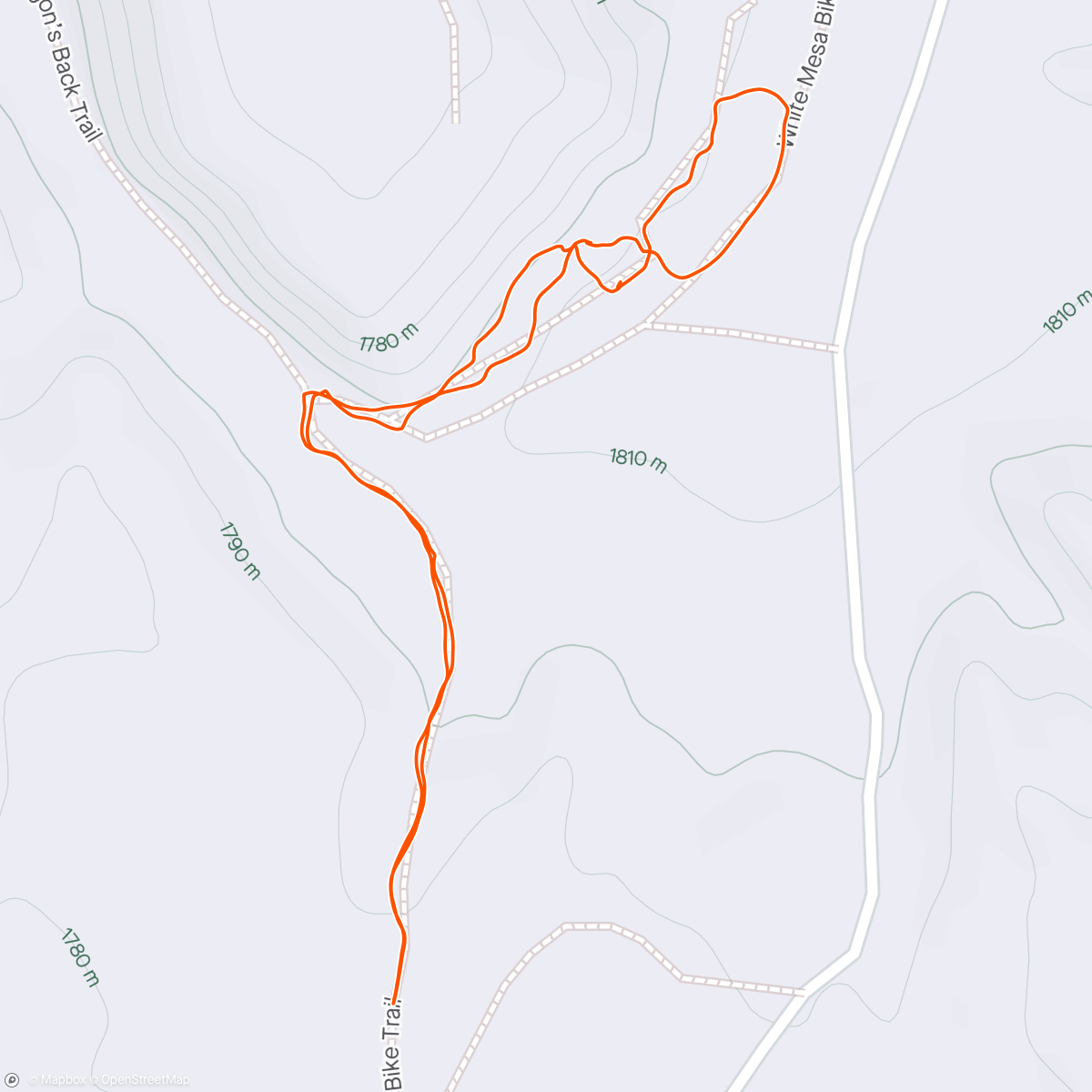 Mapa de la actividad (Short hike at White Mesa)
