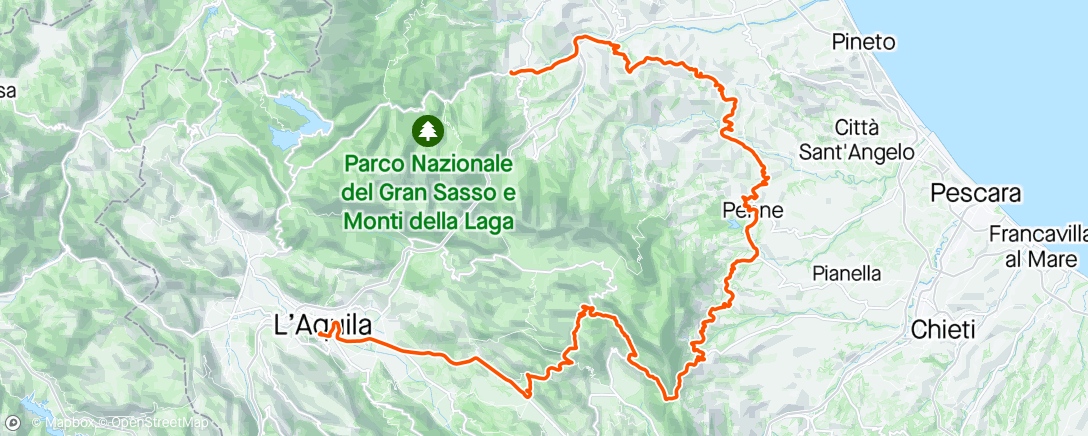 Map of the activity, Giro D’Abruzzo 2024 Stage 4