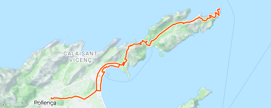 Map of the activity, Cap de Formentor🚴‍♂️🚴‍♀️🚴🚴‍♀️😍
