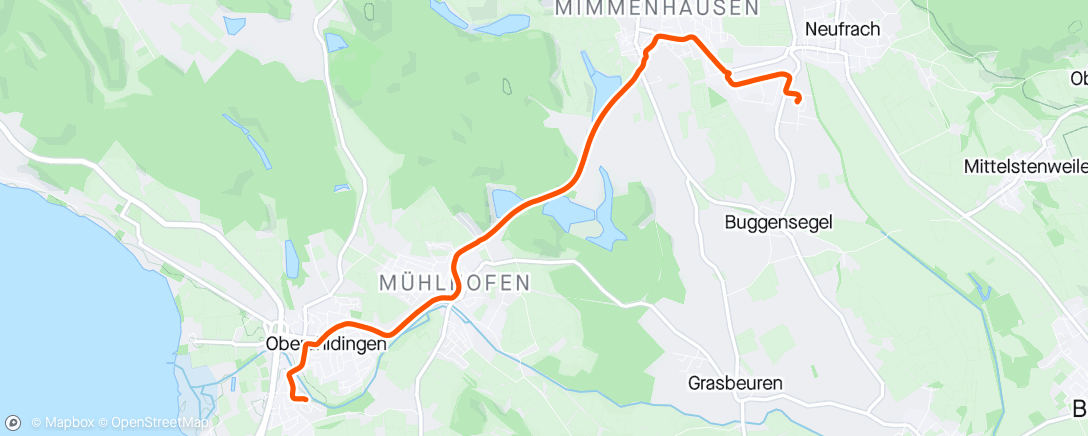 Map of the activity, Radfahrt am Morgen