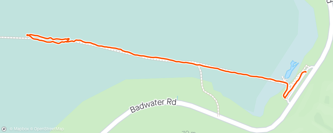 Map of the activity, Paddling in Badwater Basin