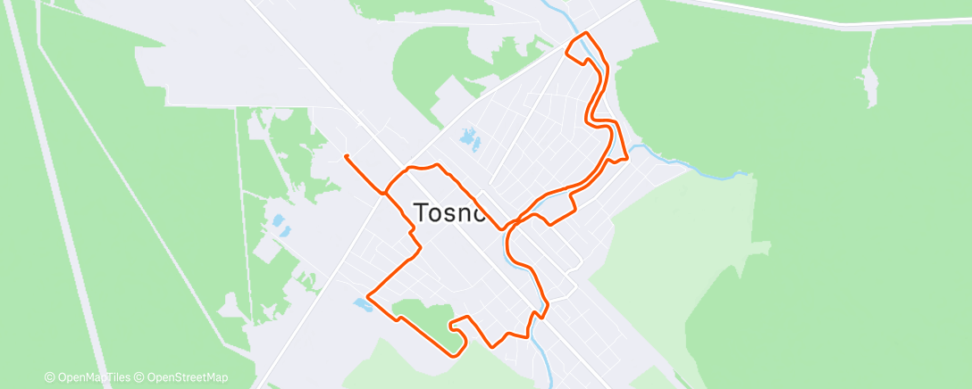 Map of the activity, Дневной забег